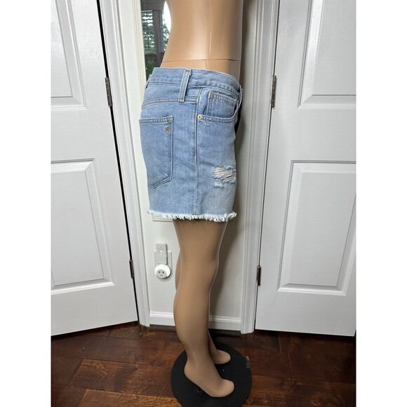 Madewell Size 30 Womens Blue 100% Cotton Stretch Pockets Denim Mom Shorts - Picture 5 of 10
